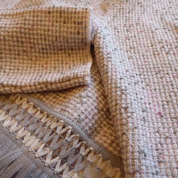 Nic & Zoe Fringe Short Women Open Front Dress Sweater Cardigan Jacket US Size S - Picture 15 of 16